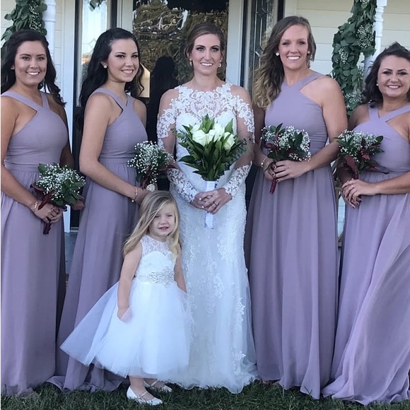 Lulu’s Purple Criss-Cross Halter Maxi Dress - Picture 7 of 13